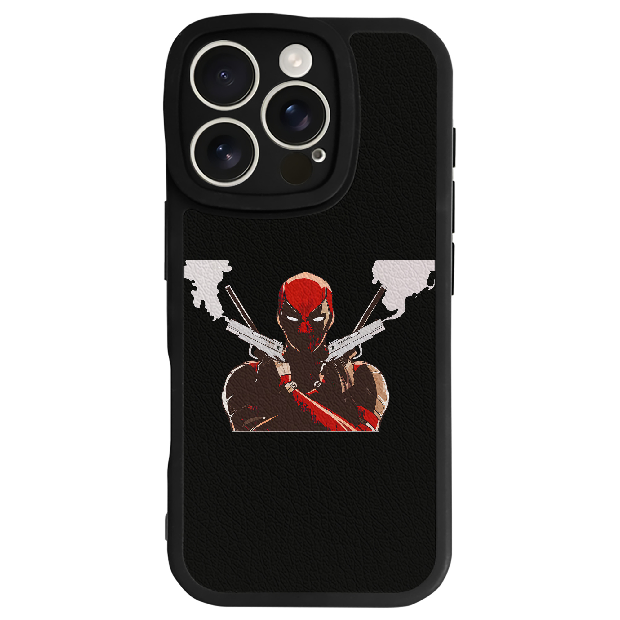 （画像用） Deadpool デッドプール 【iPhone 16シリーズ対応】シリコンスマホケース（レザー調） 材質：シリコン